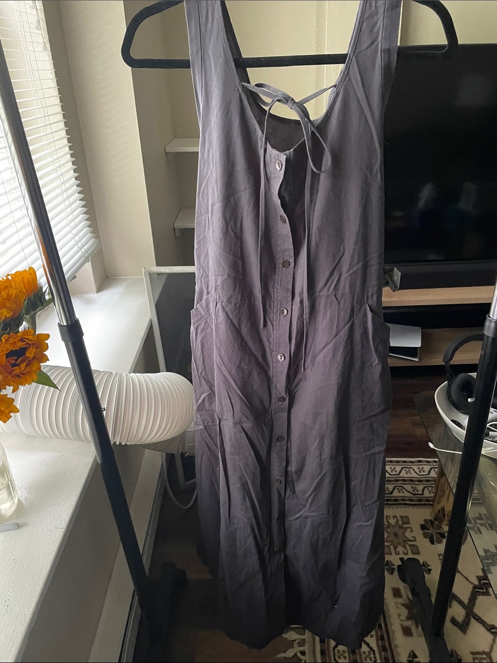 Rachel Comey Apron Sleeveless Button-Front Midi Dress